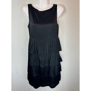ABAETÉ Women's SILK Tiered Ruffle‎ Hem Dress Retro Flapper